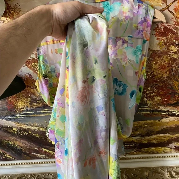 NWT MATTHEW WILLIAMSON SILK MAXI DRESS - Picture 9 of 9